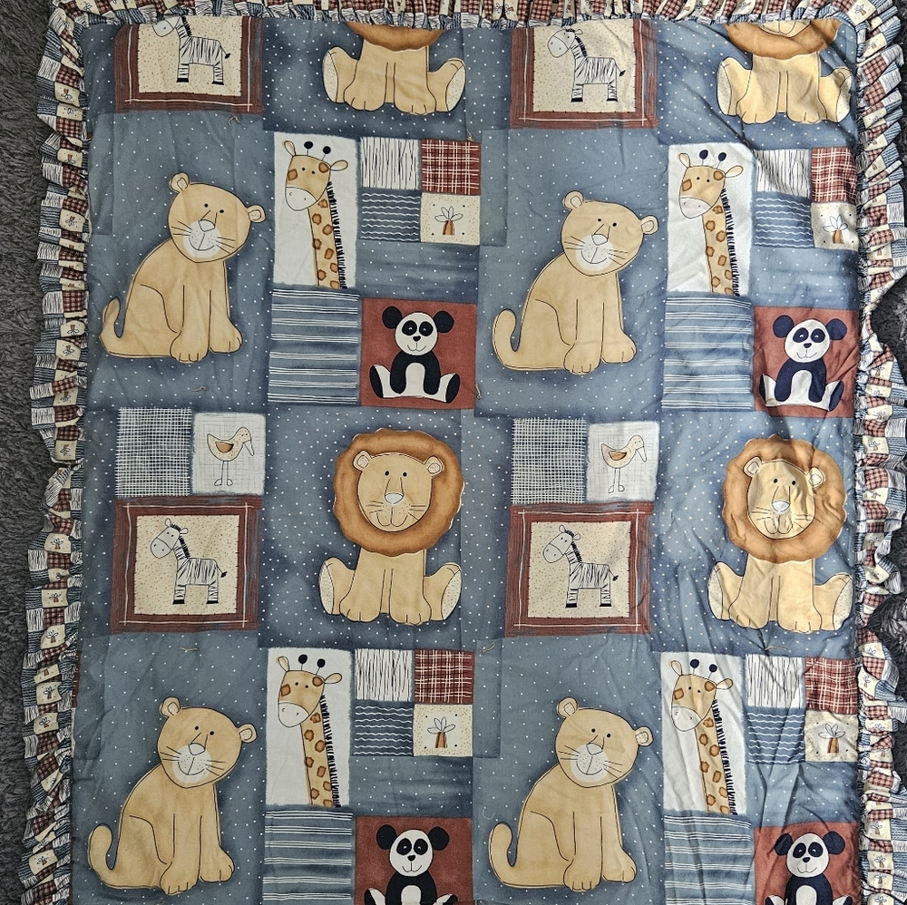 Sadari Theme BABY QUILT ,LAYETTE, CURTAIN PANEL ,Lion Wall Hook